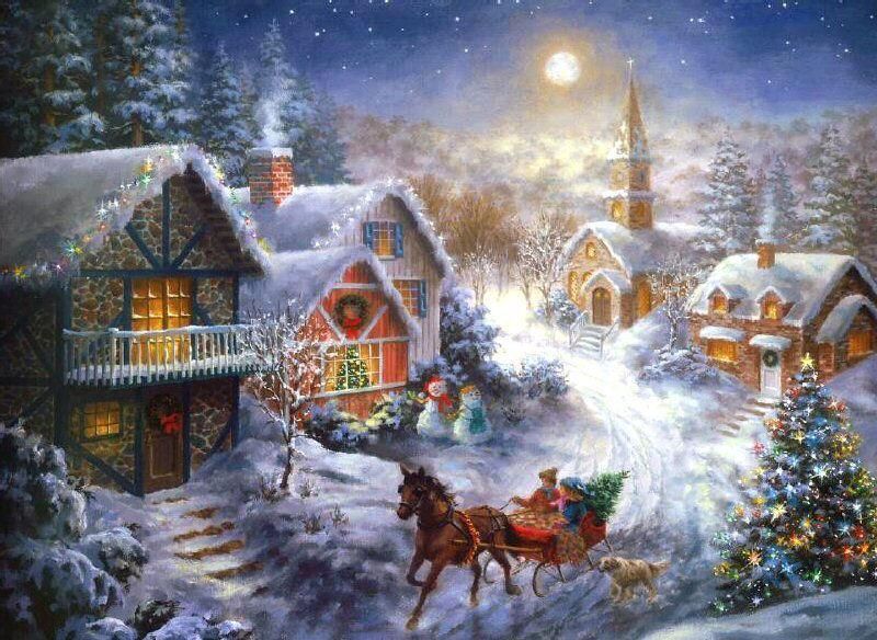 beau paysage de noel...